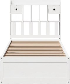 vidaXL Σκελετός Κρεβ. Χωρίς Στρώμα Λευκό 90x200 εκ Μασίφ Πεύκο