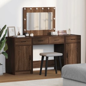 vidaXL Τραπέζι περιποίησης με συρτάρι 3 pcs Καφέ 40 x 41 x 75 εκ