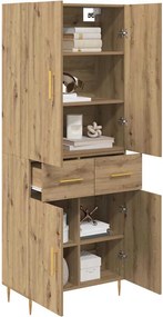 vidaXL Highboard Artisan Oak 69,5 x 34 x 180 εκ. Επεξεργασμένο ξύλο