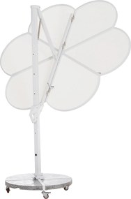 ΟΜΠΡΕΛΑ ΜΕ ΒΑΣΗ ΣΕΙΡΑ CANNOPY (flower) HM21286.02 ΑΛΟΥΜΙΝΙΟ-ΓΡΑΝΙΤΗΣ-ΛΕΥΚΟ 2,38x2,2μ