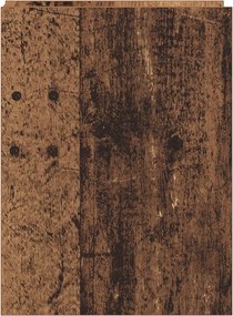 vidaXL Βάση φυτών με ράφι Παλιό ξύλο 30 x 30 x 40 cm