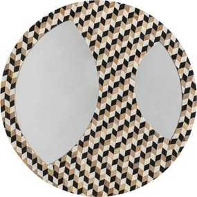 Καθρέφτης Τοίχου Tahiti Καφέ/Μαύρος/Λευκός 67x1,5x67 εκ. - Καφέ