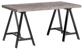 CAVALLETTO ΓΡΑΦΕΙΟ CEMENT ΜΑΥΡΟ 140x75x74
