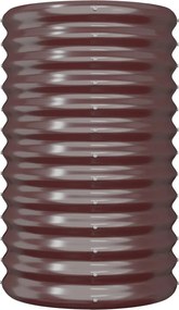 vidaXL Ζαρντινιέρα Καφέ 40x40x68 εκ. Γαλβανισμένος χάλυβας
