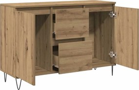 vidaXL Μπουφές Δρυς τεχνίτης 101,5 x 35 x 70 εκ. από Επεξεργασμένο Ξύλο