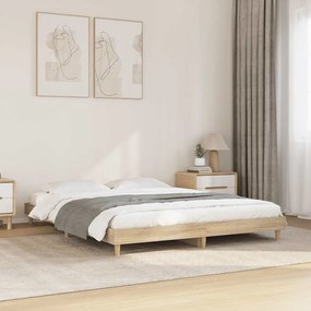 vidaXL Πλαίσιο Κρεβατιού Χωρ. Στρώμα Sonoma Δρυς 140x200εκ. Επ. Ξύλο