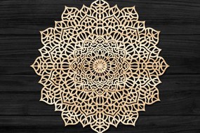 Intra απο ξύλο plywood 3mm-4mm πάχος Τρισδιάστατη Mandala Δίασταση 30x30 cm INTRAFABR-74282219
