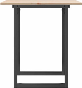 vidaXL Τραπέζι Τραπεζαρίας Πλαίσιο Ο Μασίφ Πεύκο/Ατσάλι