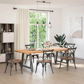 vidaXL Πόδια Τραπεζαρίας Σχήματος Α 2 τεμ. Ανθρακί 100x(72-73) εκ. Ατσάλι