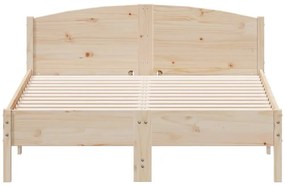 vidaXL Σκελετός Κρεβατιού Χωρίς Στρώμα 140x190 εκ Μασίφ Ξύλο Πεύκου