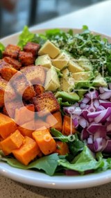 Intra Συλλεκτικό Ξύλινο Παζλ Plywood  4mm - Ζωντανό μπολ σαλάτας με ψητά λαχανικά και τόφου Σε Ξύλινο Κουτί - Διαστάσεις: 10x10 cm – 25 κομμάτια