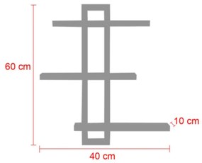 Ράφι Τοίχου MERLINE Φυσικό Ξύλο 40x10x60cm - Ξύλο - 14870225