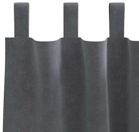 vidaXL Κουρτίνες με κουρτίνες 2 pcs Ανοιχτό γκρι 140 x 245 cm Βελούδο
