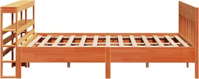 vidaXL Σκελετός Κρεβ. Χωρίς Στρώμα Καφέ Κεριού 200x200 εκ Μασίφ Πεύκο