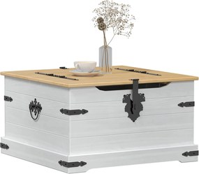 vidaXL storage box με ράφι Λευκό 78 x 78 x 45 εκ. Στερεά ξυλεία πεύκου