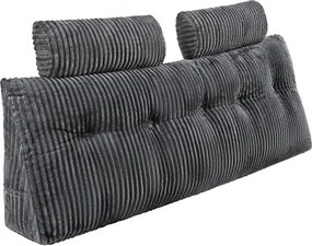 VEVOR Headboard Pillow Queen Wedge Headboard Pillow with 2 Pockets &amp; Headrests