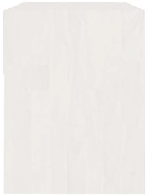 Κομοδίνα 2 τεμ. Λευκά 40 x 31 x 40 εκ. από Μασίφ Ξύλο Πεύκου - Λευκό