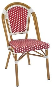 Καρέκλα Bistro Paris 46x57x88cm White - Red