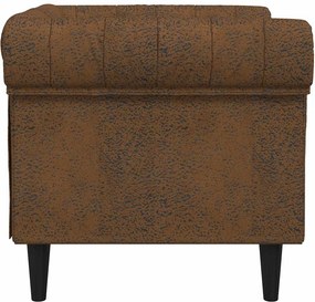 vidaXL Πολυθρόνα Chesterfield Καφέ Υφασμάτινη