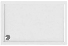 Karag New Flat 8 Ορθογώνια Ακρυλική Ντουζιέρα 80x120cm Λευκή