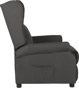 vidaXL Πολυθρόνα Ανακλινόμενη Σκούρο Γκρι Υφασμάτινη