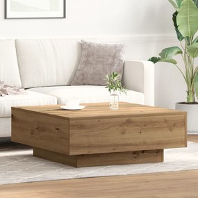 vidaXL Τραπέζι Σαλονιού Χειροποίητο Δρυός 80x80x31 εκ. Κατασκευασμένο Ξύλο