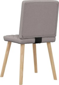 vidaXL Καρέκλες Τραπεζαρίας 4 τεμ. Taupe Υφασμάτινες