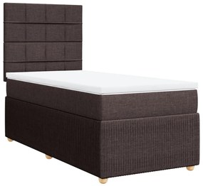 ΚΡΕΒΑΤΙ BOXSPRING ΜΕ ΣΤΡΩΜΑ ΣΚΟΥΡΟ ΚΑΦΕ 90X190 ΕΚ. ΥΦΑΣΜΑΤΙΝΟ 3291914