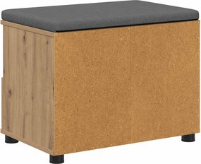 vidaXL Πάγκος Παπουτσιών με Μαξιλάρι Artisan Δρυς 60 x 38 x 46 εκ