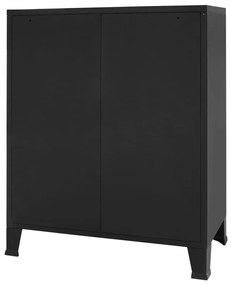 vidaXL Συρταριέρα με Βιομηχανικό Στιλ Μαύρη 78 x 40 x 93 εκ. Μεταλλική
