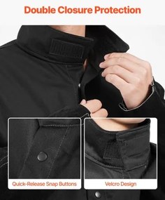 VEVOR FR Welding Jacket M Size Heavy Duty Cowhide Leather &amp; 9oz FR Cotton