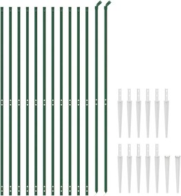 vidaXL Συρματόπλεγμα Περίφραξης Πράσινο 1,8 x 25 μ. με Καρφωτές Βάσεις