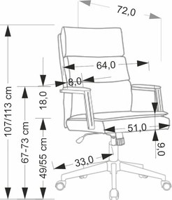Καρέκλα διευθυντική Andria-Ανοιχτό Γκρι