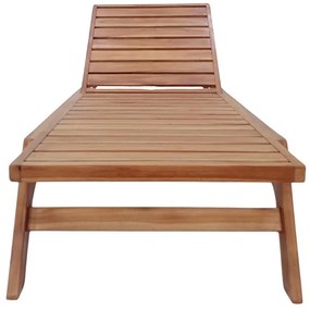 Ξαπλώστρα Melop teak ξύλο σε φυσική απόχρωση 200x70x35εκ