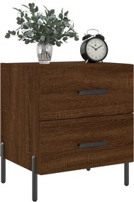 vidaXL Κομοδίνα 2 τεμ. Καφέ Δρυς 40 x 35 x 47,5 εκ. από Επεξεργ. Ξύλο