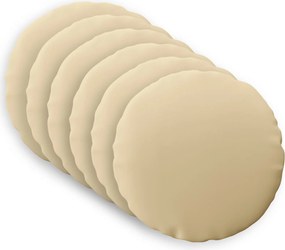 vidaXL Κάλυμμα Μαξιλαριού 6 pcs HEERLEN Μπεζ Ø 30 cm Πολυεστέρας