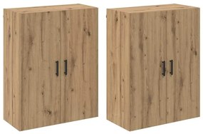 vidaXL Ντουλάπια Τοίχου 2 pcs artisan δρυς 69.5 x 34 x 90 εκ.