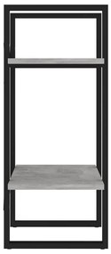 vidaXL Βιβλιοθήκη με 2 Ράφια Γκρι Σκυρ. 40 x 30 x 70 εκ. Επεξ. Ξύλο
