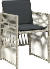 vidaXL Σέτ φαγητού για κήπο 5 pcs Ανοιχτό γκρι