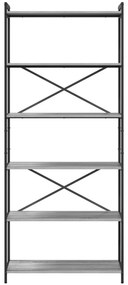 vidaXL Βιβλιοθήκη Γκρι sonoma 80 x 30 x 188 εκ Επεξεργασμένο ξύλο
