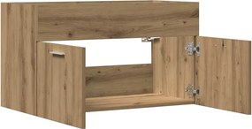 vidaXL Ντουλάπι νιπτήρα μπάνιου Artisan Oak Κατασκευασμένο ξύλο