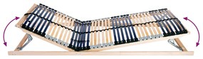 vidaXL Βάση κρεβατιού με λάμες Καφέ 80 x 190 cm Στερεό Ξύλο Μηλιάς