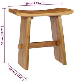 vidaXL Σκαμπό από Μασίφ Ξύλο Teak