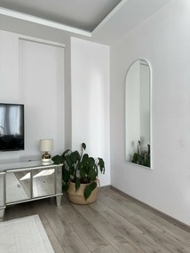 Stewehome Οβάλ Καθρέπτης Δαπέδου Μαύρο / 140x50 cm (140x50 cm)