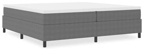 vidaXL Κρεβάτι με ελατήρια Ανοιχτό γκρι 200 x 200 cm Βελούδο