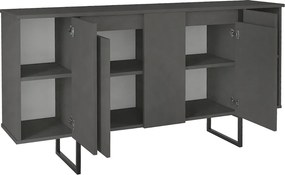 Μπουφές Orontes Megapap χρώμα ανθρακί 160x35,2x80εκ.
