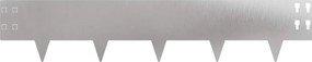 vidaXL Περίγραμμα γκαζόν 20 τμχ. 100 x 20 cm Ανοξείδωτο Ατσάλι Ασημί