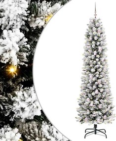vidaXL Τεχνητό Χριστουγεννιάτικο Δέντρο με 300 LED Λευκό 210 cm