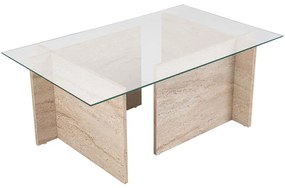 Τραπέζι Σαλονιού Vetrino 353NRD1102 105x65x40cm Travertine Beige