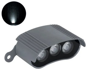 Κυρτό WallWasher για Φυτά 3W IP65 4500K Αλουμίνιο Γκρι 90688 Globostar-90688-Ανθρακί 90688